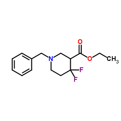 ethyl 1-benzyl-4,4-difluoropiperidine-3-carboxylate structure