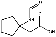 Cyclopentaneacetic acid, 1-(formylamino)-结构式