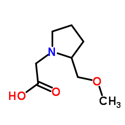 [2-(Methoxymethyl)-1-pyrrolidinyl]acetic acid Structure