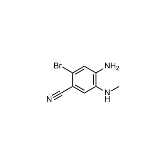 4-氨基-2-溴-5-(甲氨基)苯甲腈结构式