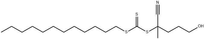 4-氰基-4-[(十二烷基硫烷基硫代羰基)硫烷基]戊醇结构式