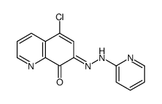 5-chloro-7-(pyridin-2-ylhydrazinylidene)quinolin-8-one Structure