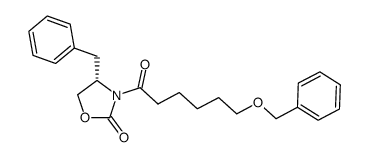 (+)-4S-3-[1'-oxo-6'-(benzyloxy)hexyl]-4-benzyl-2-oxazolidinone结构式