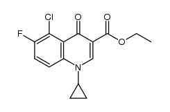 ethyl 5-chloro-1-cyclopropyl-6-fluoro-4-oxo-1,4-dihydroquinoline-3-carboxylate结构式