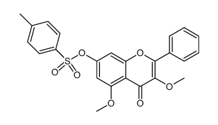 3,5-dimethoxy-2-phenyl-7-(toluene-4-sulfonyloxy)-chromen-4-one结构式