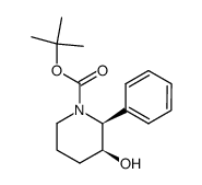 tert-butyl (2S,3S)-3-hydroxy-2-phenylpiperidine-1-carboxylate结构式