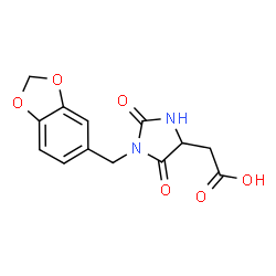 [1-(1,3-Benzodioxol-5-ylmethyl)-2,5-dioxoimidazolidin-4-yl]acetic acid picture