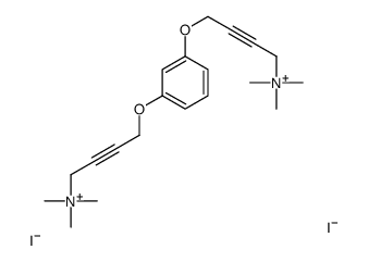 trimethyl-[4-[3-[4-(trimethylazaniumyl)but-2-ynoxy]phenoxy]but-2-ynyl]azanium,diiodide结构式