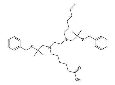 6-((2-Benzylsulfanyl-2-methyl-propyl)-{2-[(2-benzylsulfanyl-2-methyl-propyl)-hexyl-amino]-ethyl}-amino)-hexanoic acid结构式