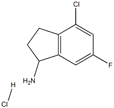 4-氯-6-氟-2,3-二氢-1H-茚-1-胺盐酸盐结构式