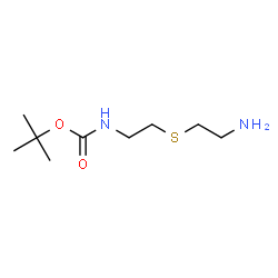 Carbamic acid, [2-[(2-aminoethyl)thio]ethyl]-, 1,1-dimethylethyl ester (9CI) structure