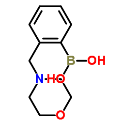 [2-(4-Morpholinylmethyl)phenyl]boronic acid structure