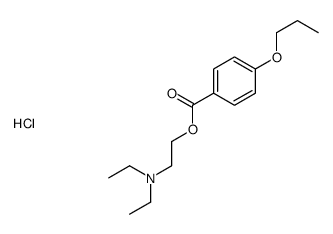 diethyl-[2-(4-propoxybenzoyl)oxyethyl]azanium,chloride结构式