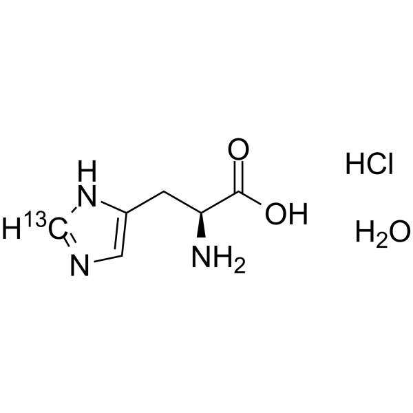 L-Histidine-13C hydrochloride hydrate structure