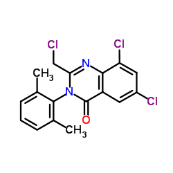 6,8-Dichloro-2-(chloromethyl)-3-(2,6-dimethylphenyl)-4(3H)-quinazolinone结构式