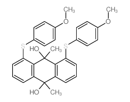 1,8-bis[(4-methoxyphenyl)sulfanyl]-9,10-dimethyl-anthracene-9,10-diol picture