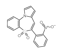 6-(2-nitrophenyl)pyrrolo[2,1-d][1,5]benzothiazepine 5,5-dioxide Structure