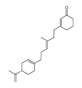 3-[(E)-6-(4-isopropenyl-1-cyclohexenyl)-3-methyl-3-hexenyl]-2-cyclohexen-1-one Structure