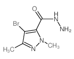 1H-Pyrazole-5-carboxylicacid,4-bromo-1,3-dimethyl-,hydrazide(9CI) structure