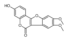 3-Hydroxy-8,9-dimethoxy-6H-benzofuro[3,2-c][1]benzopyran-6-one结构式