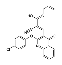 3-[2-(4-chloro-3-methylphenoxy)-4-oxopyrido[1,2-a]pyrimidin-3-yl]-2-cyano-N-prop-2-enylprop-2-enamide Structure