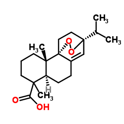 9,13-Epidioxy-8(14)-abieten-18-oic acid Structure