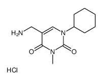 5-(aminomethyl)-1-cyclohexyl-3-methylpyrimidine-2,4-dione,hydrochloride Structure