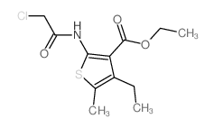 2-(2-CHLORO-ACETYLAMINO)-4-ETHYL-5-METHYL-THIOPHENE-3-CARBOXYLIC ACID ETHYL ESTER结构式