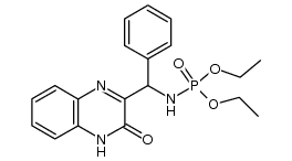 3-(α-diethoxyphosphinoylaminobenzyl)-1,2-dihydroquinoxalin-2-one Structure