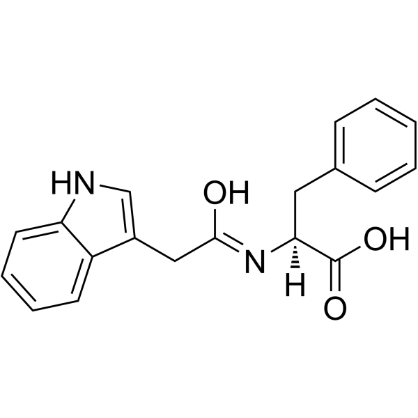 N-3-吲哚乙酰基-L-苯丙氨酸结构式