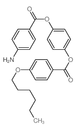 Benzoic acid,4-(hexyloxy)-, 4-[(4-aminobenzoyl)oxy]phenyl ester Structure