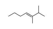 (E)-2,3-dimethyl-hept-3-ene Structure