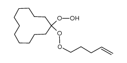 1-[(4-pentenyl)dioxy]cyclododecyl hydroperoxide结构式