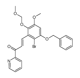 3-(3-benzyloxy-2-bromo-5-methoxy-6-methoxymethoxy-phenyl)-1-pyridin-2-yl-propenone Structure