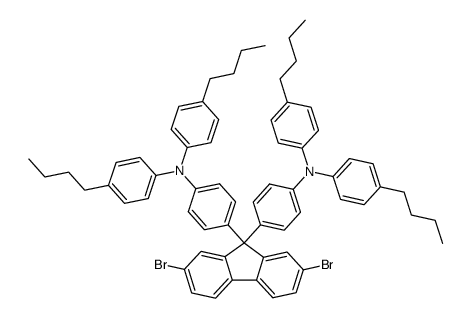 9,9-bis[4-(di(4'-butylphenyl)amino)phenyl]-2,7-dibromofluorene结构式