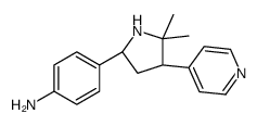 4-[(2S,4R)-5,5-dimethyl-4-pyridin-4-ylpyrrolidin-2-yl]aniline结构式