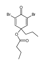 Butyric acid 3,5-dibromo-4-oxo-1-propyl-cyclohexa-2,5-dienyl ester结构式