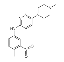 (4-methyl-3-nitro-phenyl)-[6-(4-methyl-piperazin-1-yl)-pyridazin-3-yl]-amine Structure