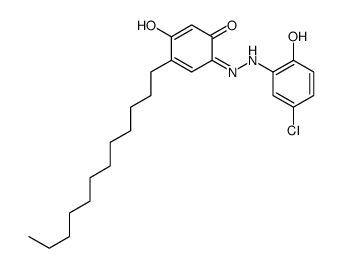 6-[(5-chloro-2-hydroxyphenyl)hydrazinylidene]-4-dodecyl-3-hydroxycyclohexa-2,4-dien-1-one结构式