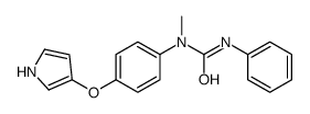 1-methyl-3-phenyl-1-[4-(1H-pyrrol-3-yloxy)phenyl]urea结构式