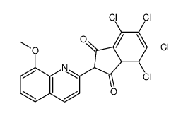 4,5,6,7-tetrachloro-2-(8-methoxy-quinolin-2-yl)-indan-1,3-dione结构式