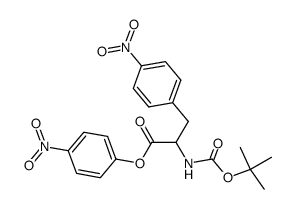 2-tert-Butoxycarbonylamino-3-(4-nitro-phenyl)-propionic acid 4-nitro-phenyl ester结构式