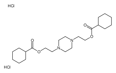 2-[4-[2-(cyclohexanecarbonyloxy)ethyl]piperazin-1-yl]ethyl cyclohexanecarboxylate,dihydrochloride Structure