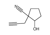 2-hydroxy-1-prop-2-ynylcyclopentane-1-carbonitrile结构式