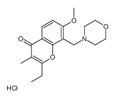 2-ethyl-7-methoxy-3-methyl-8-(morpholin-4-ium-4-ylmethyl)chromen-4-one,chloride结构式