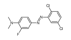 trans-2',5'-Dichlor-3-fluor-4-dimethylamino-azobenzol结构式