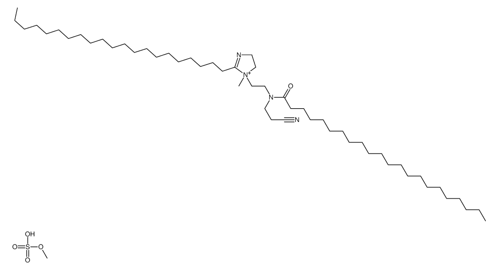 1-[2-[(2-cyanoethyl)(1-oxodocosyl)amino]ethyl]-2-henicosyl-4,5-dihydro-1-methyl-1H-imidazolium methyl sulphate Structure