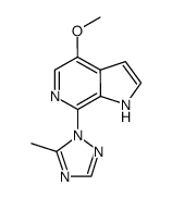 7-(5-methyl-1,2,4-triazolyl)-4-methoxy-6-azaindole结构式