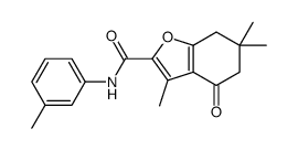 3,6,6-trimethyl-N-(3-methylphenyl)-4-oxo-5,7-dihydro-1-benzofuran-2-carboxamide Structure