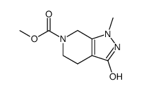 6H-PYRAZOLO[3,4-C]PYRIDINE-6-CARBOXYLIC ACID, 1,4,5,7-TETRAHYDRO-3-HYDROXY-1-METHYL-, METHYL ESTER结构式